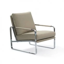 Angel Cerda Fauteuils Fauteuil Tapissé En éco-cuir Avec Structure En Acier Inoxydable