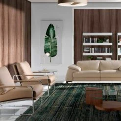 Angel Cerda Fauteuils Fauteuil Tapissé En éco-cuir Avec Structure En Acier Inoxydable -Fauteuils Shop fauteuil tapisse en eco cuir avec structure en acier inoxydable 3