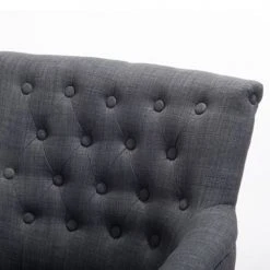 Beliani Fauteuils Fauteuil Tapissé En Tissu Gris Foncé -Fauteuils Shop fauteuil tapisse en tissu gris fonce 3