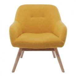 Moloo Fauteuils Fauteuil Tissu Curry Pieds Bois -Fauteuils Shop fauteuil tissu curry pieds bois 4