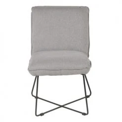 Zago Fauteuils Fauteuil Tissu Et Métal Gris Clair Design