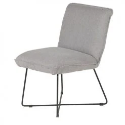 Zago Fauteuils Fauteuil Tissu Et Métal Gris Clair Design -Fauteuils Shop fauteuil tissu et metal gris clair design 3