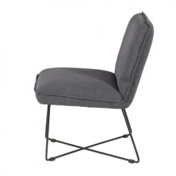 Zago Fauteuils Fauteuil Tissu Et Métal Gris Foncé Design -Fauteuils Shop fauteuil tissu et metal gris fonce design 4