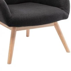 Moloo Fauteuils Fauteuil Tissu Gris Foncé Pieds Bois -Fauteuils Shop fauteuil tissu gris fonce pieds bois 5