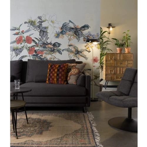 Fauteuil tissu pivotant lounge gris anthracite Dutchbone Fauteuils Fauteuil Tissu Pivotant Lounge Gris Anthracite -Fauteuils Shop fauteuil tissu pivotant lounge gris anthracite 3