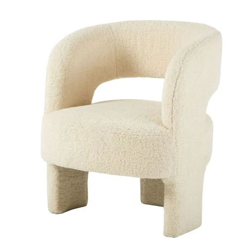 Fauteuil tripode à bouclettes blanches Maisons Du Monde Fauteuils Fauteuil Tripode à Bouclettes Blanches -Fauteuils Shop fauteuil tripode a bouclettes blanches 1000 16 29 209949 1