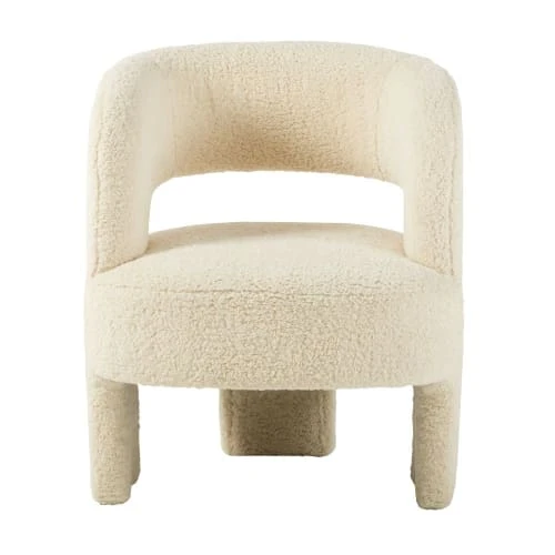 Fauteuil tripode à bouclettes blanches Maisons Du Monde Fauteuils Fauteuil Tripode à Bouclettes Blanches -Fauteuils Shop fauteuil tripode a bouclettes blanches 1000 16 29 209949 2