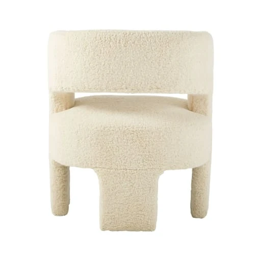Fauteuil tripode à bouclettes blanches Maisons Du Monde Fauteuils Fauteuil Tripode à Bouclettes Blanches -Fauteuils Shop fauteuil tripode a bouclettes blanches 1000 16 29 209949 3