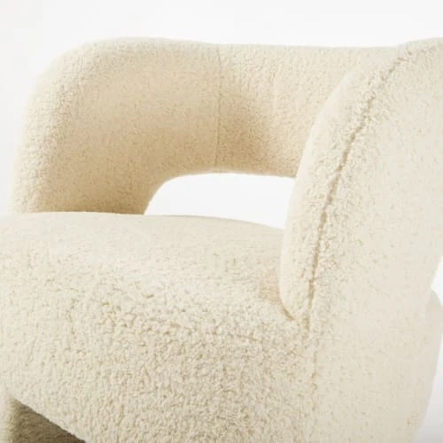 Fauteuil tripode à bouclettes blanches Maisons Du Monde Fauteuils Fauteuil Tripode à Bouclettes Blanches -Fauteuils Shop fauteuil tripode a bouclettes blanches 1000 16 29 209949 4