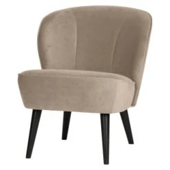 Woood Fauteuils Fauteuil Velours Beige -Fauteuils Shop fauteuil velours beige 2