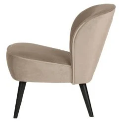 Woood Fauteuils Fauteuil Velours Beige -Fauteuils Shop fauteuil velours beige 3