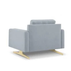 Micadoni Home Fauteuils Fauteuil Velours Bleu Clair 1 Place -Fauteuils Shop fauteuil velours bleu clair 1 place 2