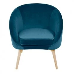 Zago Fauteuils Fauteuil Velours Bleu Foncé