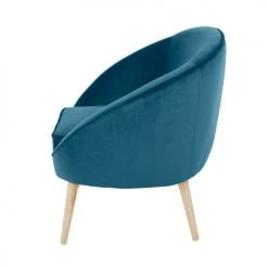 Zago Fauteuils Fauteuil Velours Bleu Foncé -Fauteuils Shop fauteuil velours bleu fonce 4