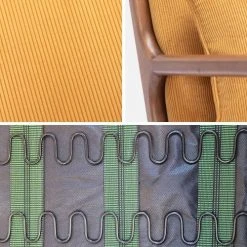 Alice's Garden Fauteuils Fauteuil Velours Côtelé Ocre, Pieds Bois D'hévéa -Fauteuils Shop fauteuil velours cotele ocre pieds bois d hevea 5