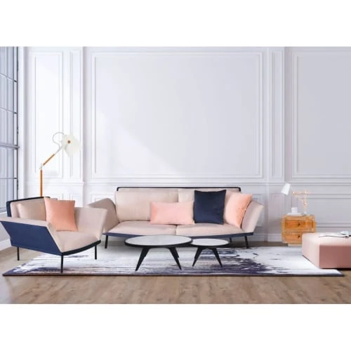 Fauteuil velours et métal noir beige Artecosy Fauteuils Fauteuil Velours Et Métal Noir Beige -Fauteuils Shop fauteuil velours et metal noir beige 1