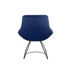 Artecosy Fauteuils Fauteuil Velours Et Métal Noir Bleu -Fauteuils Shop fauteuil velours et metal noir bleu 4
