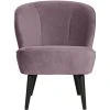 Woood Fauteuils Fauteuil Velours Lila