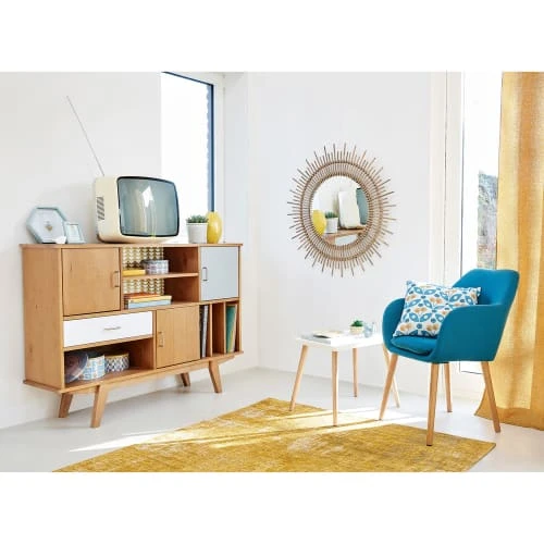 Fauteuil vintage bleu Maisons Du Monde Assises Fauteuil Vintage Bleu -Fauteuils Shop fauteuil vintage bleu 1000 13 24 165746 6