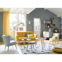 Maisons Du Monde Fauteuils Fauteuil Vintage En Coton à Motifs Gris Et Blancs -Fauteuils Shop fauteuil vintage en coton a motifs gris et blancs 1000 14 10 138836 5