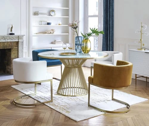 Maisons Du Monde Assises Fauteuil Vintage En Velours Bleu Canard 6 Maisons Du Monde Assises Fauteuil Vintage En Velours Bleu Canard – Image 6