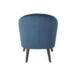 Maisons Du Monde Fauteuils Fauteuil Vintage En Velours Bleu Nuit Et Hévéa Massif -Fauteuils Shop fauteuil vintage en velours bleu nuit et hevea massif 1000 8 4 209227 3