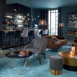 Maisons Du Monde Fauteuils Fauteuil Vintage En Velours Gris Et Métal -Fauteuils Shop fauteuil vintage en velours gris et metal 1000 16 20 165783 13