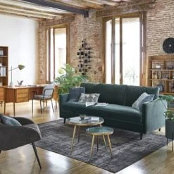 Maisons Du Monde Fauteuils Fauteuil Vintage En Velours Gris Et Métal -Fauteuils Shop fauteuil vintage en velours gris et metal 1000 16 20 165783 14