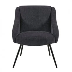 Maisons Du Monde Fauteuils Fauteuil Vintage En Velours Gris Et Métal -Fauteuils Shop fauteuil vintage en velours gris et metal 1000 16 20 165783 4