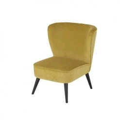Maisons Du Monde Fauteuils Fauteuil Vintage En Velours Jaune