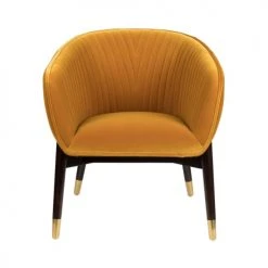 Dutchbone Fauteuils Fauteuil Vintage En Velours Ocre -Fauteuils Shop fauteuil vintage en velours ocre 2