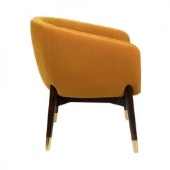 Dutchbone Fauteuils Fauteuil Vintage En Velours Ocre -Fauteuils Shop fauteuil vintage en velours ocre 3