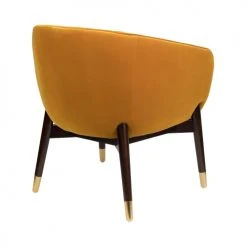 Dutchbone Fauteuils Fauteuil Vintage En Velours Ocre -Fauteuils Shop fauteuil vintage en velours ocre 4