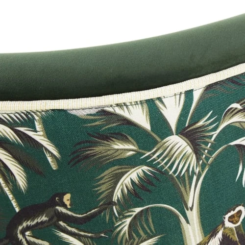 Fauteuil vintage en velours vert imprimé blanc Maisons Du Monde Fauteuils Fauteuil Vintage En Velours Vert Imprimé Blanc -Fauteuils Shop fauteuil vintage en velours vert imprime blanc 1000 3 12 210055 4