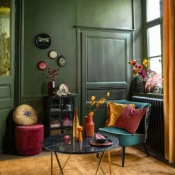 Maisons Du Monde Fauteuils Fauteuil Vintage En Velours Vert Imprimé Blanc 4 Maisons Du Monde Fauteuils Fauteuil Vintage En Velours Vert Imprimé Blanc -Fauteuils Shop fauteuil vintage en velours vert imprime blanc 1000 3 12 210055 6