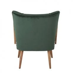 Maisons Du Monde Fauteuils Fauteuil Vintage En Velours Vert Motifs Pied De Poule -Fauteuils Shop fauteuil vintage en velours vert motifs pied de poule 1000 6 1 216399 4