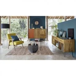 Maisons Du Monde Fauteuils Fauteuil Vintage Jaune Moutarde -Fauteuils Shop fauteuil vintage jaune moutarde 1000 5 10 176023 3