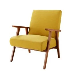Maisons Du Monde Fauteuils Fauteuil Vintage Jaune Moutarde -Fauteuils Shop fauteuil vintage jaune moutarde hermann 1000 5 10 176023 1 1