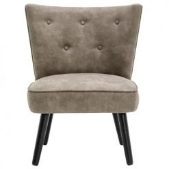 Moloo Fauteuils Fauteuil Vintage Marron Clair Pieds Bois Noir(x2) -Fauteuils Shop fauteuil vintage marron clair pieds bois noir x2 4