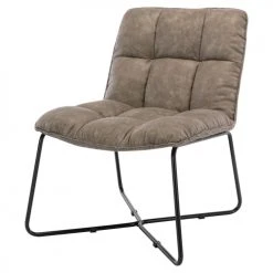 Moloo Fauteuils Fauteuil Vintage Marron Clair Pieds Métal Noir