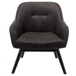 Moloo Fauteuils Fauteuil Vintage Marron Foncé Pieds Bois Noir -Fauteuils Shop fauteuil vintage marron fonce pieds bois noir 10