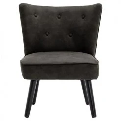 Moloo Fauteuils Fauteuil Vintage Marron Foncé Pieds Bois Noir -Fauteuils Shop fauteuil vintage marron fonce pieds bois noir 4