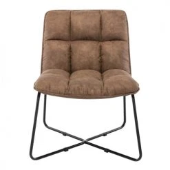 Moloo Fauteuils Fauteuil Vintage Marron Pieds Métal Noir(x2) -Fauteuils Shop fauteuil vintage marron pieds metal noir x2 4