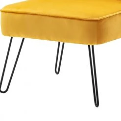 Moloo Fauteuils Fauteuil Vintage Velours Curry Pieds Métal Noir -Fauteuils Shop fauteuil vintage velours curry pieds metal noir 5