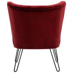 Moloo Fauteuils Fauteuil Vintage Velours Lie De Vin Pieds Métal Noir -Fauteuils Shop fauteuil vintage velours lie de vin pieds metal noir 2