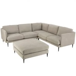 Meubles & Design Poufs Grand Pouf Carré En Tissu Gris -Fauteuils Shop grand pouf carre en tissu gris 5