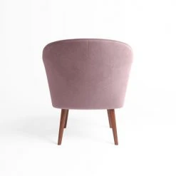 Potiron Paris Fauteuils Petit Fauteuil De Salon En Velours Rose Vintage -Fauteuils Shop petit fauteuil de salon en velours rose vintage 1