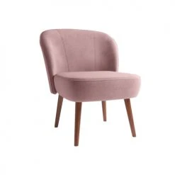 Potiron Paris Fauteuils Petit Fauteuil De Salon En Velours Rose Vintage -Fauteuils Shop petit fauteuil de salon en velours rose vintage 3