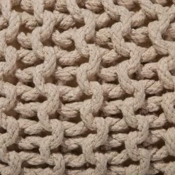 Beliani Poufs Pouf Beige 40 X 25 Cm -Fauteuils Shop pouf beige 40 x 25 cm 4