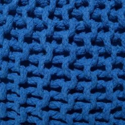 Beliani Poufs Pouf Bleu 50 X 35 Cm -Fauteuils Shop pouf bleu 50 x 35 cm 4